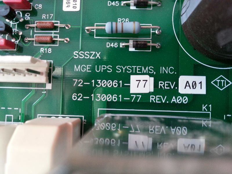 MGE SSSZX 72-130061-77 REV.A01 / 62-130061-77 REV.A00 - PLC